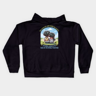 World Explorers: Siblings Adventure Together Kids Hoodie